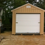 10x12 Gable 7' sidewalls with 8' wide roll-up door